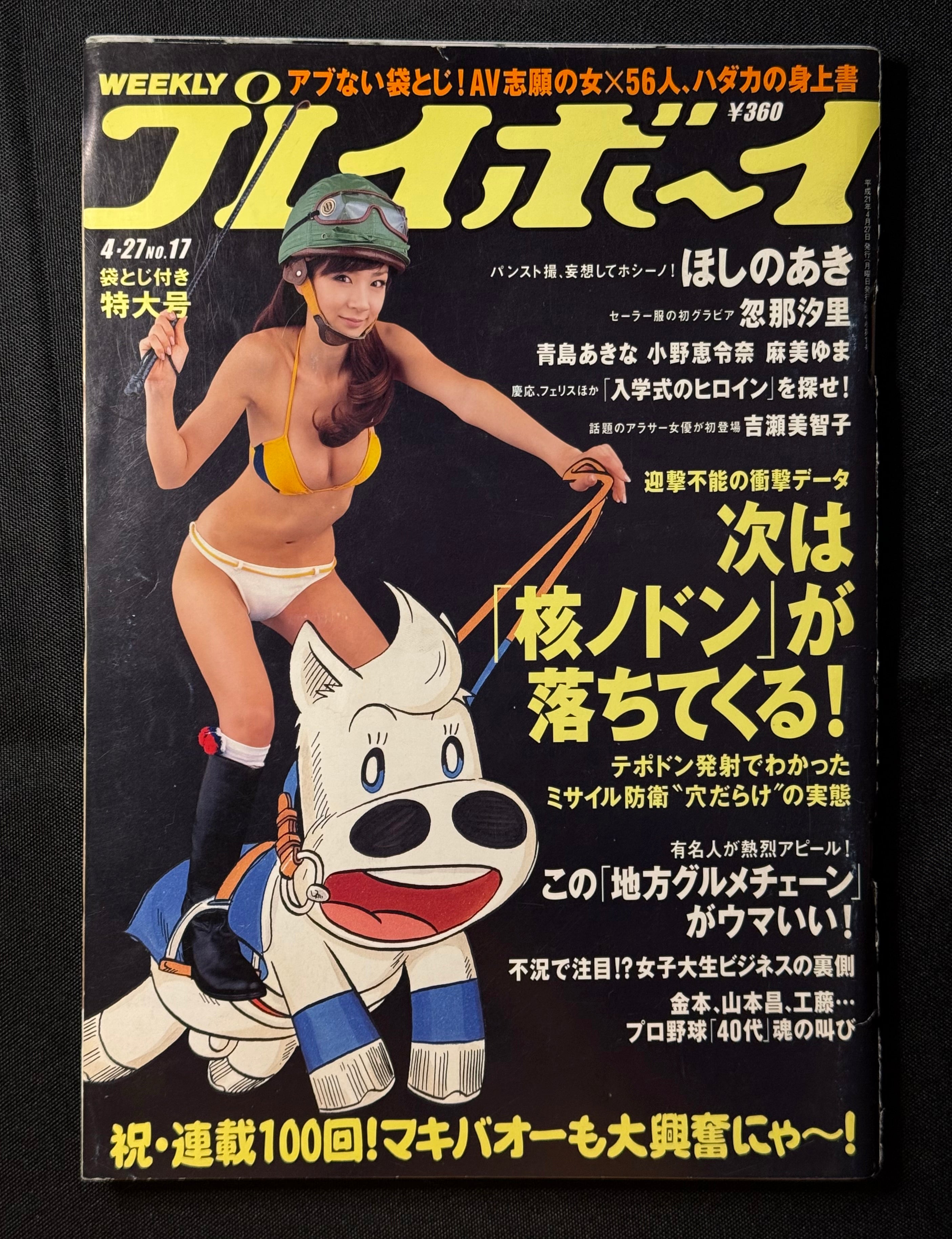 Weekly Playboy 2009 No.17 Japanese Magazine - Aki Hoshino Cover
