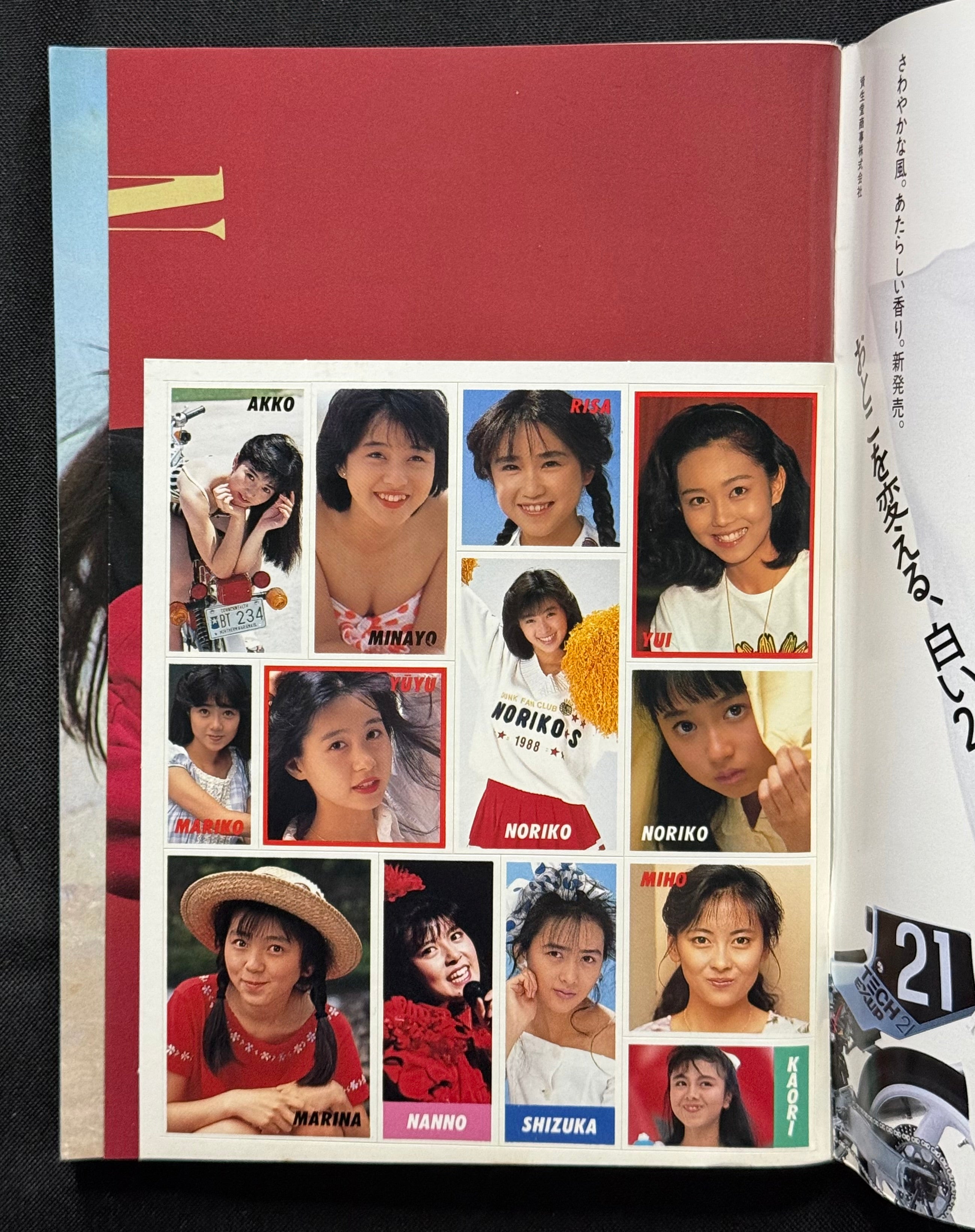 DUNK Japanese Idol Magazine November 1988 Risa Honda Cover w/ Poster & Stickers