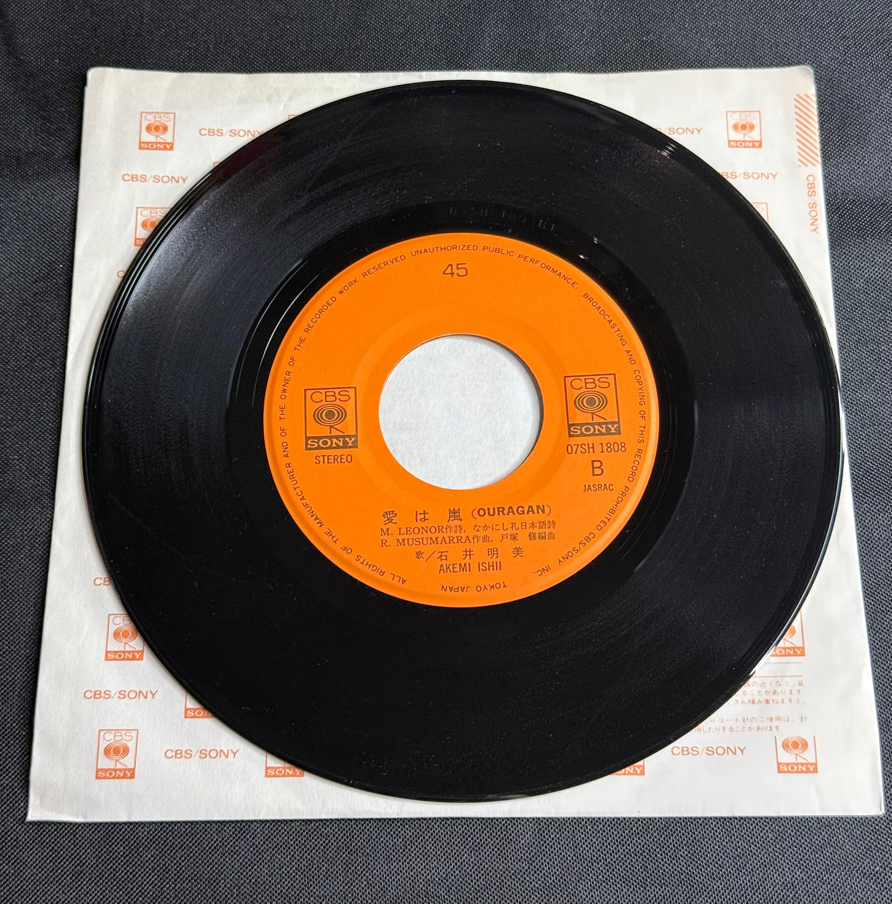 Akemi Ishii – "Cha-Cha-Cha" 7" Vinyl Record (1986 Japan Release) Sony 07SH-1808