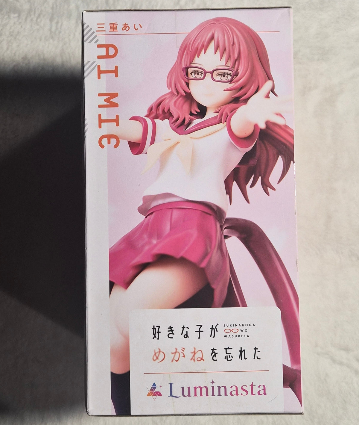 SEGA Luminasta Ai Mie Figure – The Girl I Like Forgot Her Glasses Anime – 7.1" – New Japanese Collectible