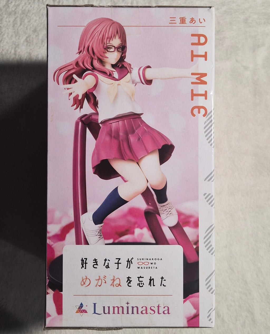 SEGA Luminasta Ai Mie Figure – The Girl I Like Forgot Her Glasses Anime – 7.1" – New Japanese Collectible