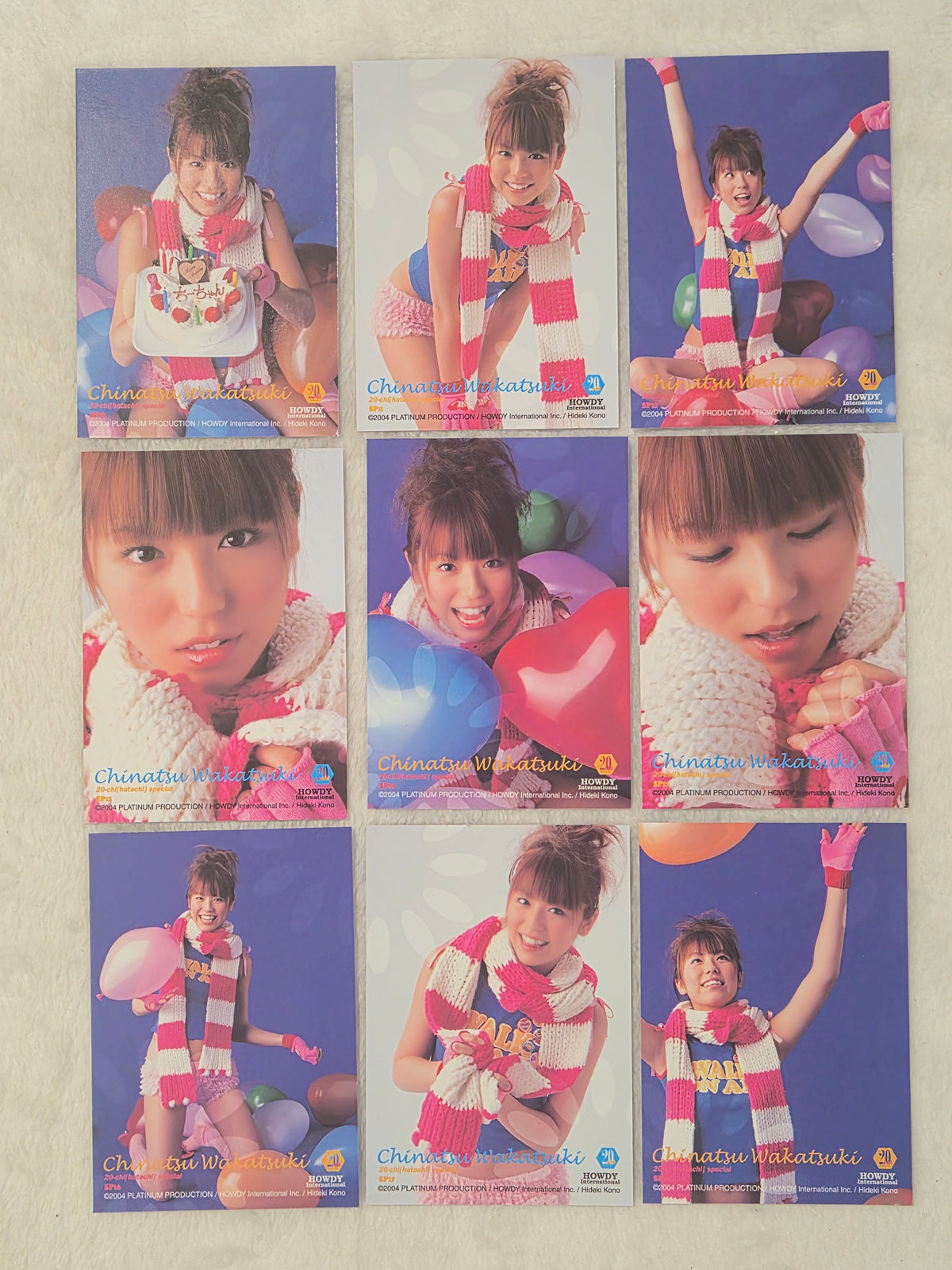 Chinatsu Wakatsuki 2004 Platinum Productions 9-Card Set – Celebration Set – Japanese Gravure Idol Trading Cards