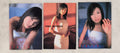 Yoko Mitsuya 2001 Genica 3-Card Set – White Dress – Japanese Gravure Idol Trading Cards