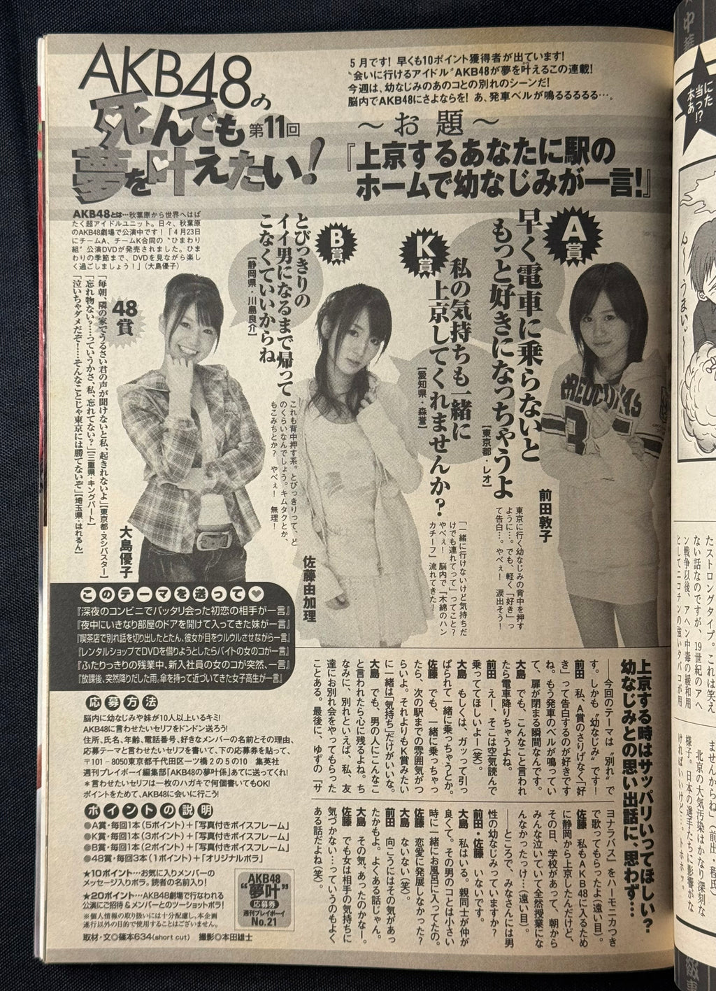 Weekly Playboy 2008 No.21 Japanese Gravure Manga Magazine w/Poster