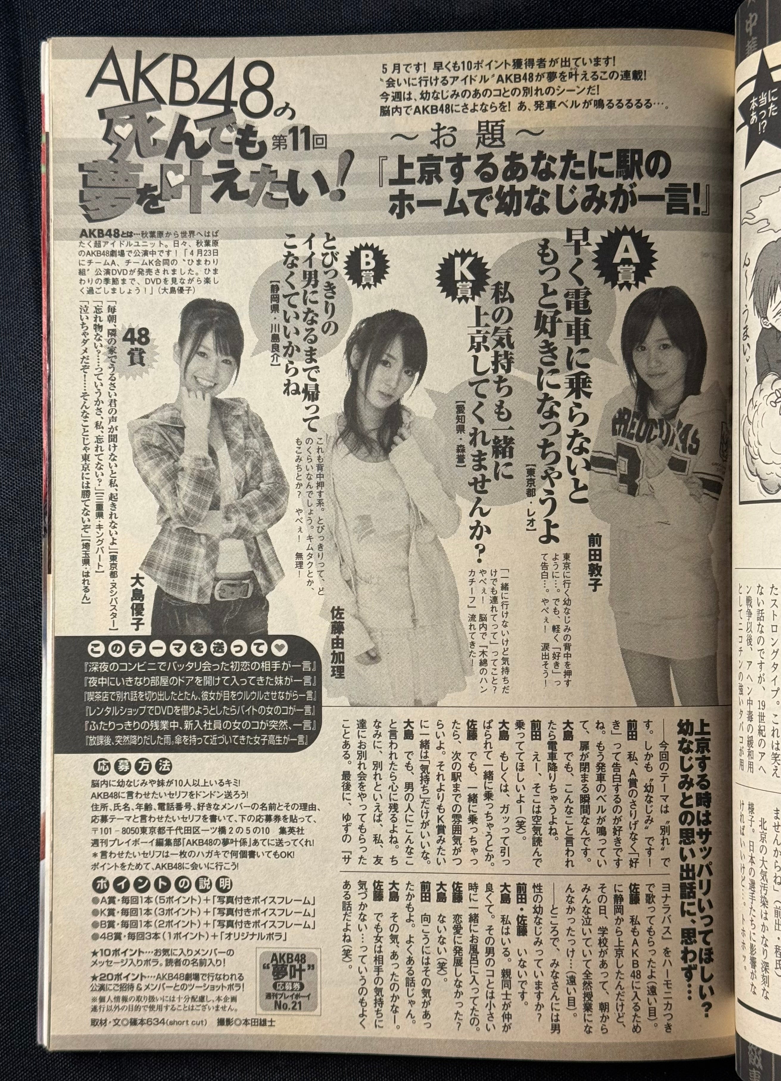 Weekly Playboy 2008 No.21 Japanese Gravure Manga Magazine w/Poster