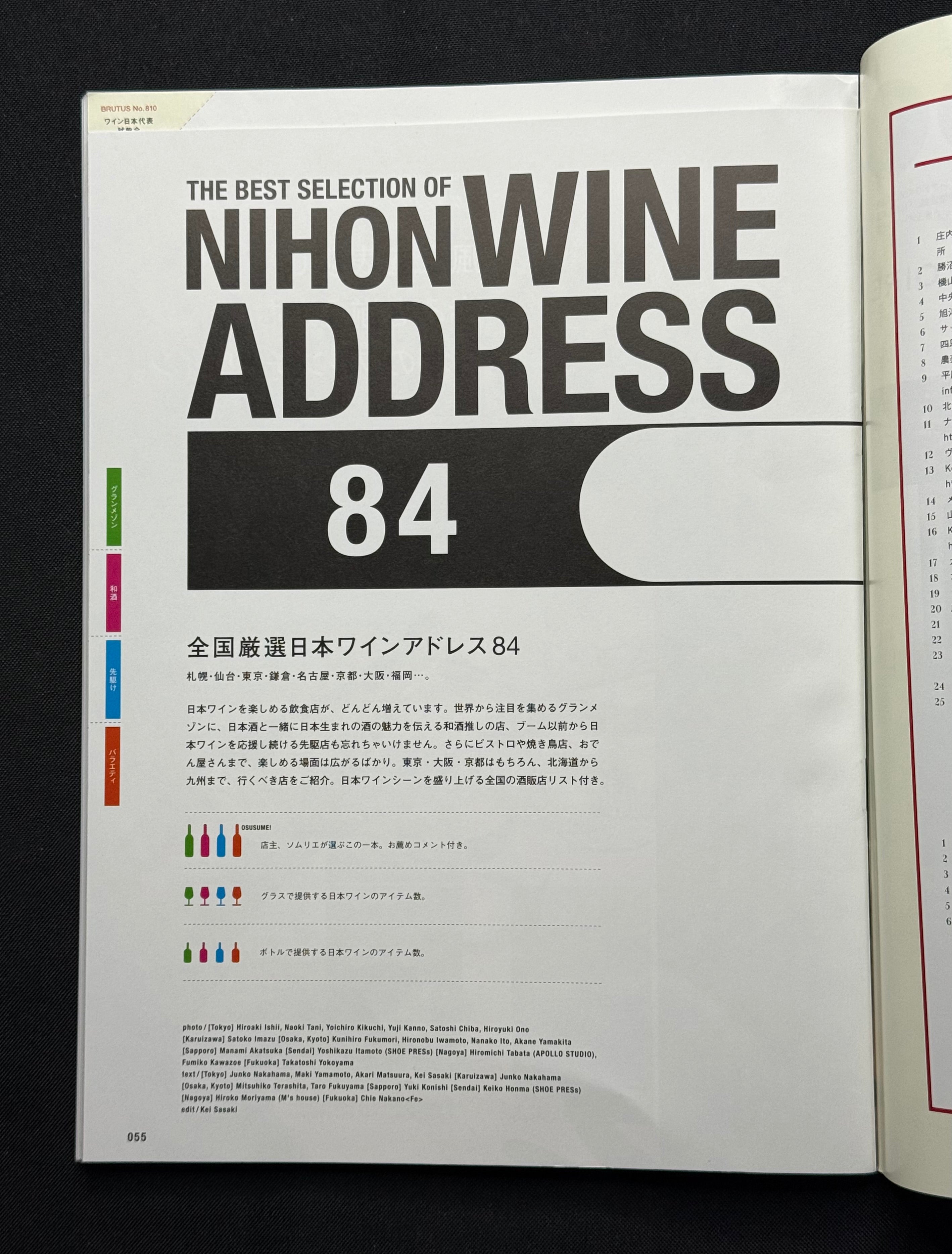BRUTUS Japanese Magazine No. 810 –  (October 15, 2015) Japanese Wines