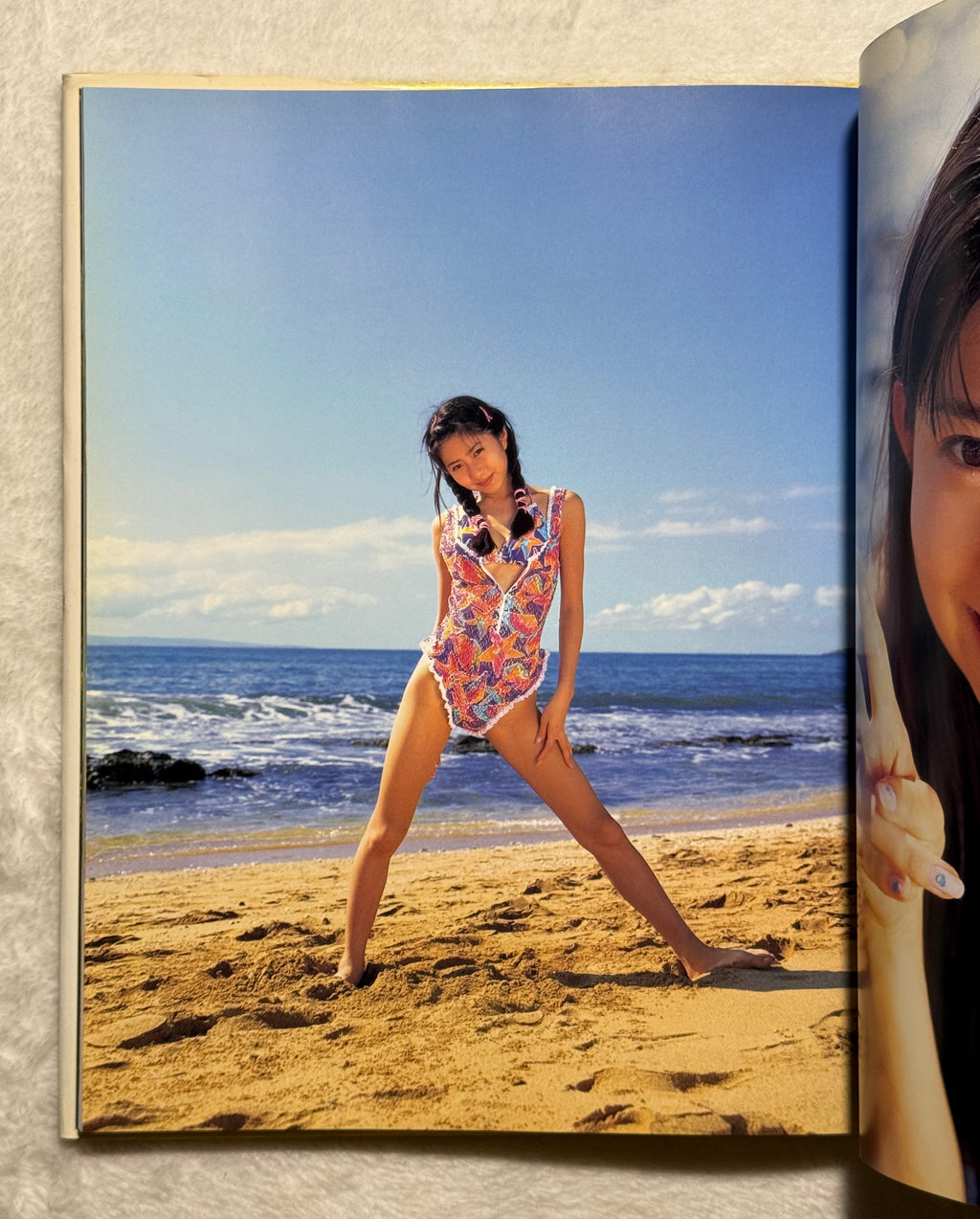 Kanako Enomoto “Curiosity” Hardcover Japanese Idol Photobook (1996) w/Poster