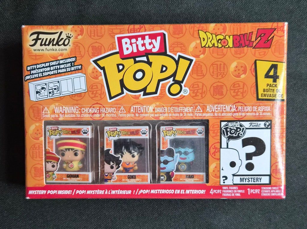 Funko Bitty Pop! Dragon Ball Z 4-Pack – Goku, Gohan, King Kai & Mystery Figure – Sealed New