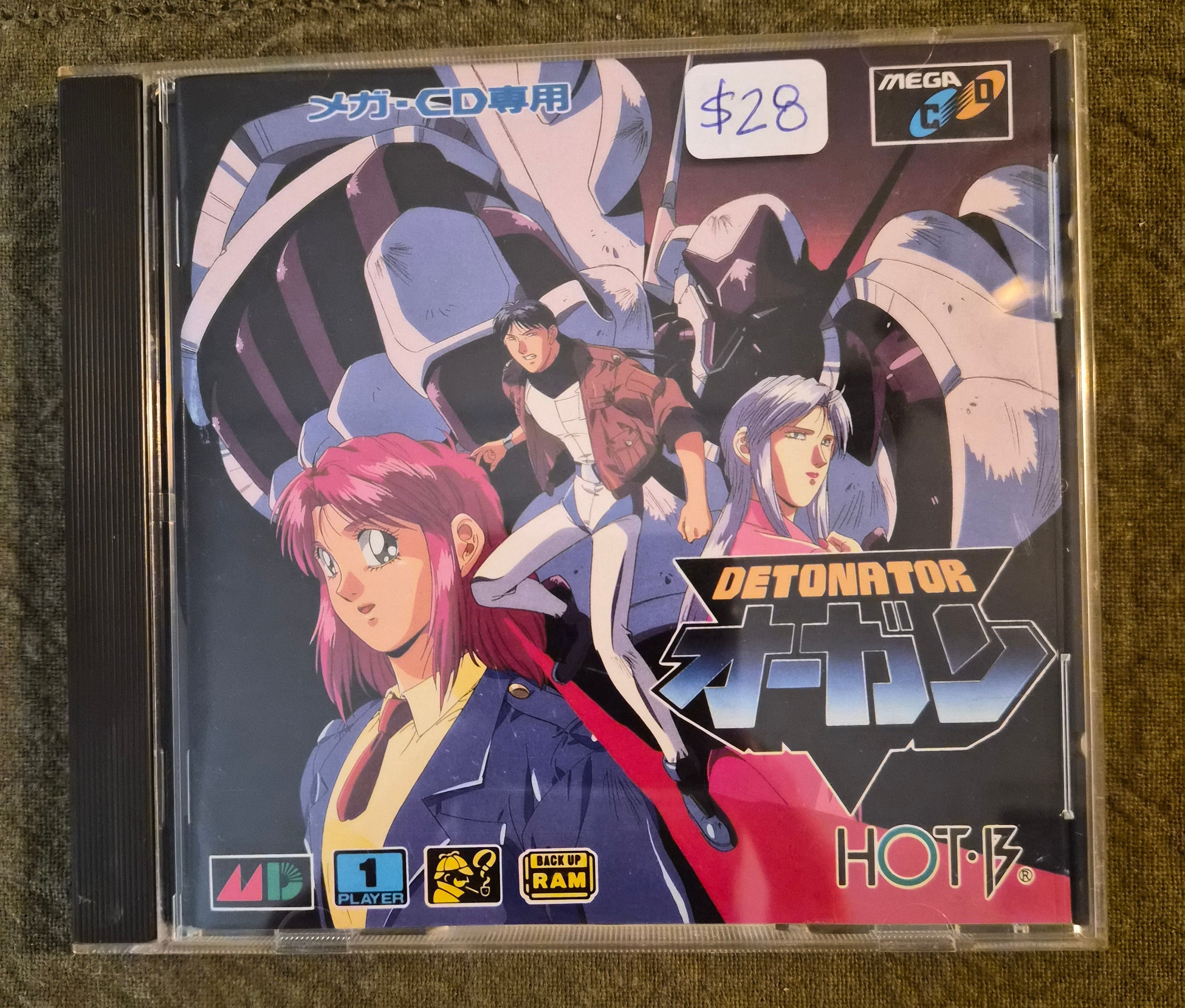 Detonator Orgun – Sega Mega-CD / Sega CD – 1992 Japan Import NTSC-J – Anime Action Game