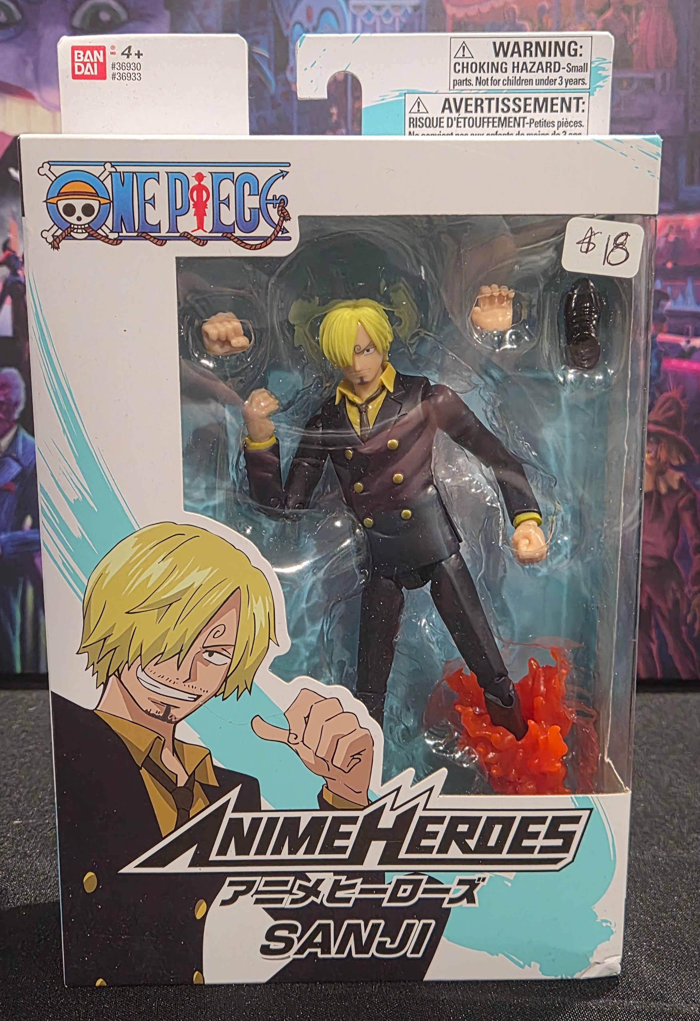 Bandai Anime Heroes One Piece Sanji Sealed 6.5" Anime Action Figure New In Box