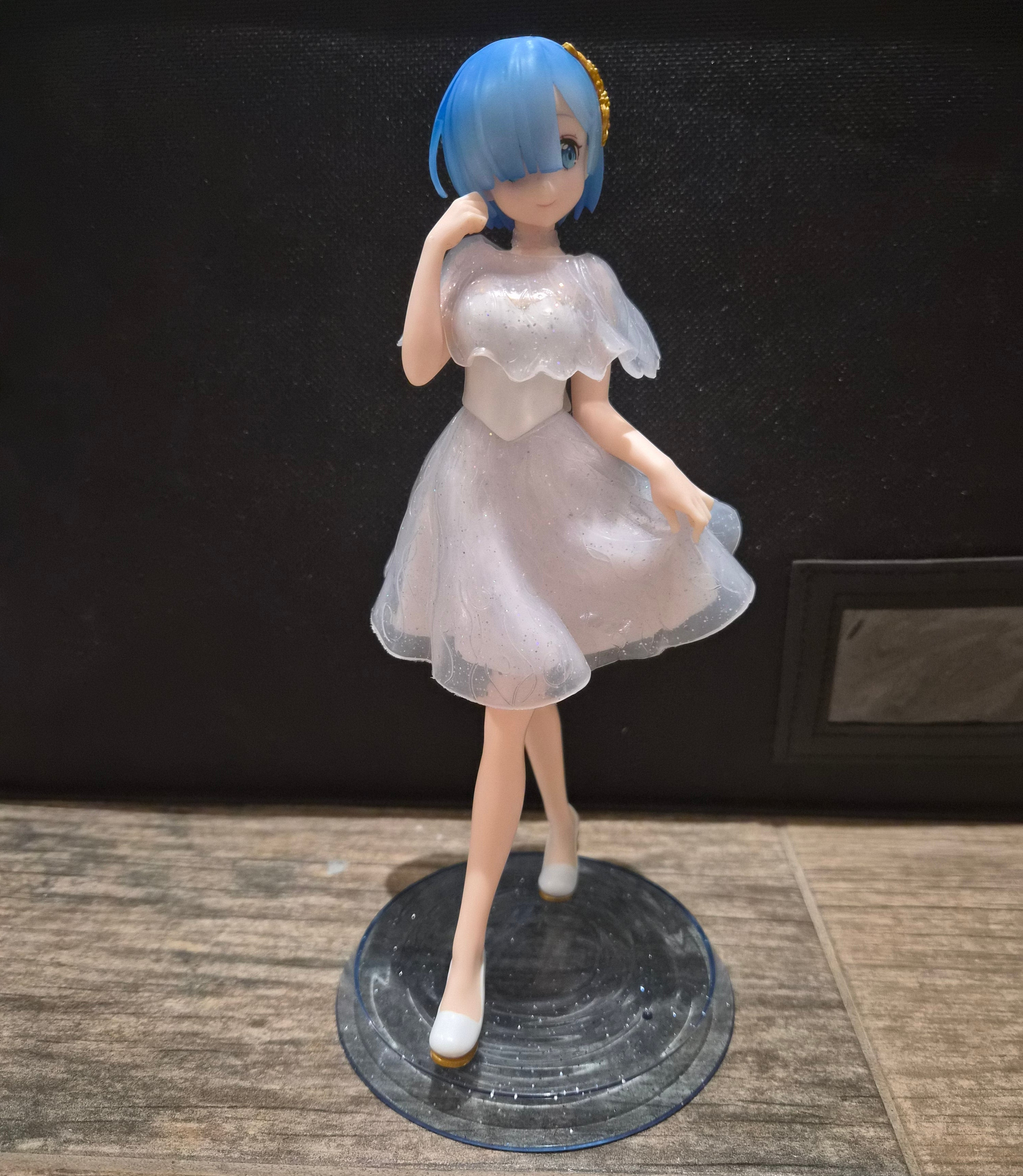 Banpresto Serenus Couture Rem Figure – Re Starting Life in Another World – 8" White Glittering Dress – Anime Prize Figure