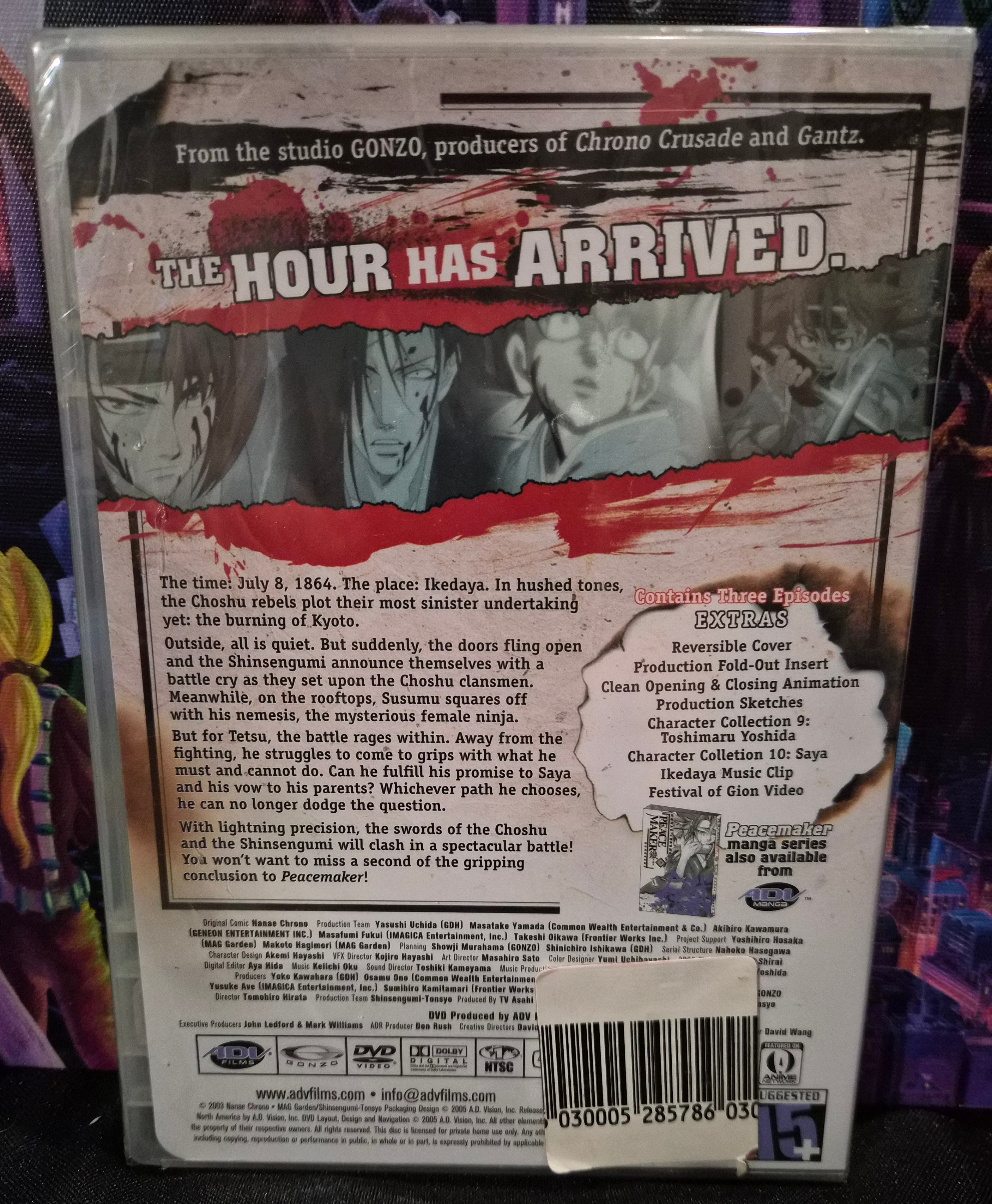 Peace Maker Volume 7 "Decision" Finale Anime Sealed New 3 Episodes GONZO DVD