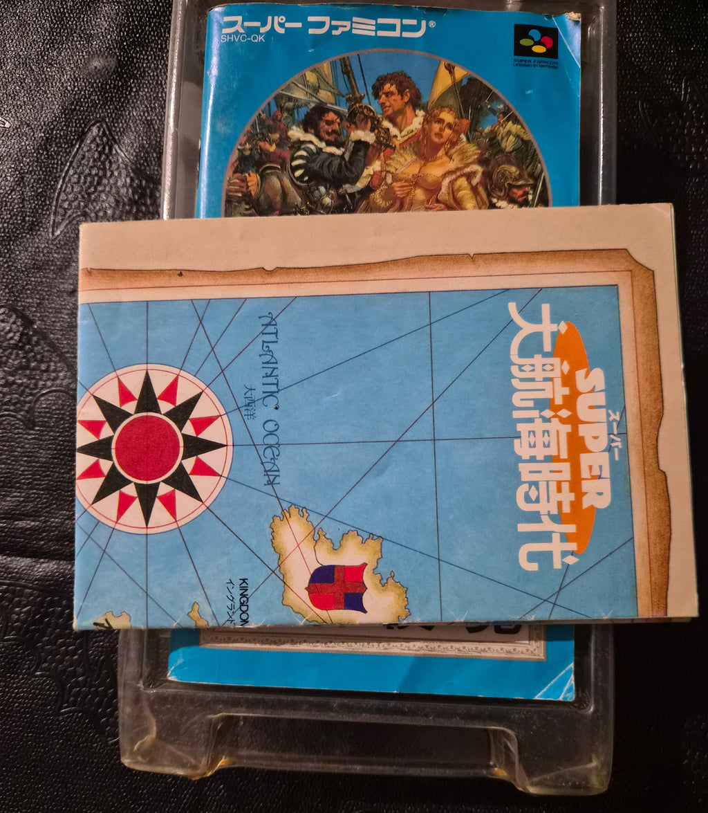 Uncharted Waters / Super Daikoukai Jidai – Super Famicom – Complete in Box – Japan Import