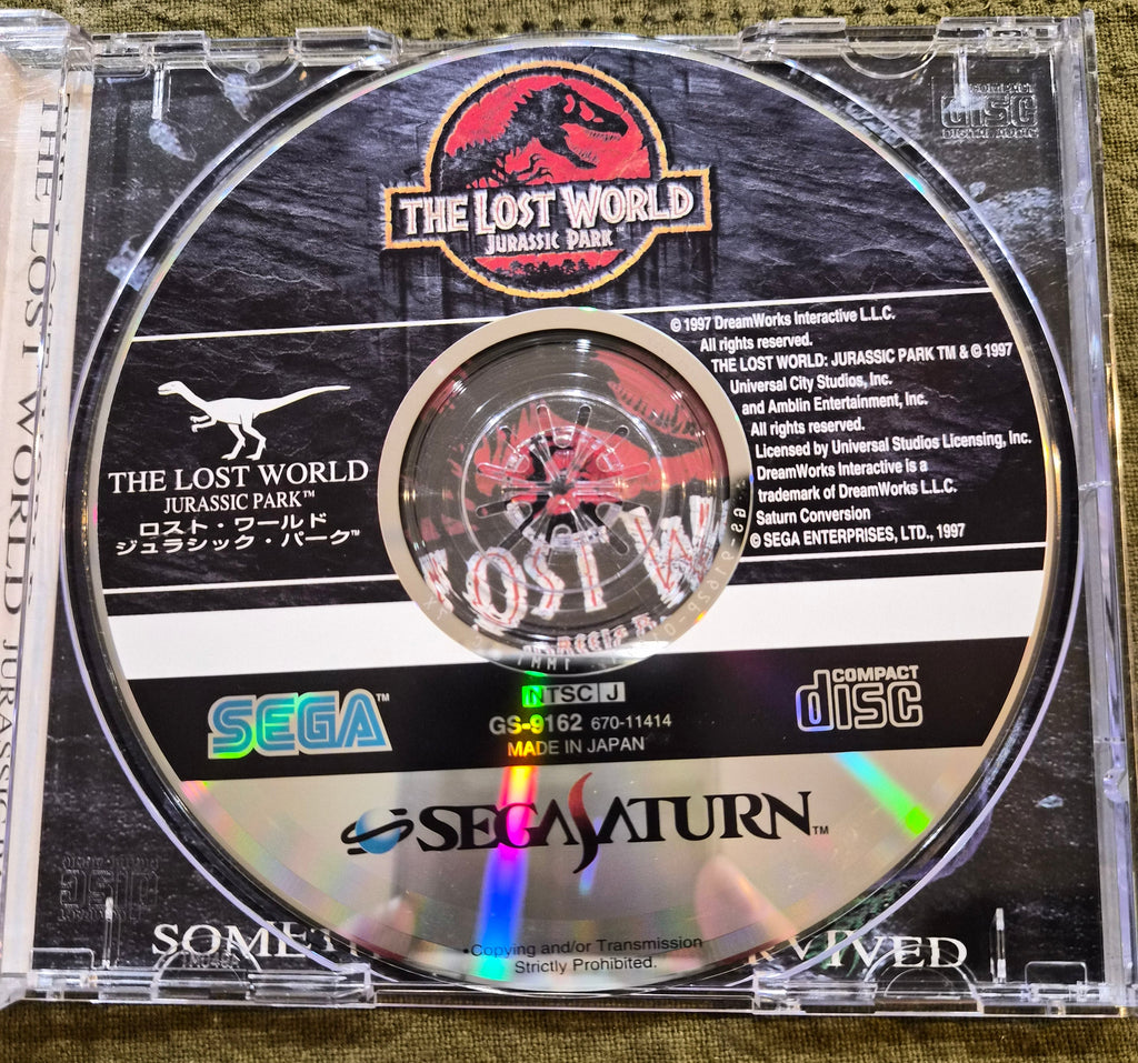 The Lost World: Jurassic Park – Sega Saturn – 1997 Japan Import NTSC-J – Complete w/ OBI Strip
