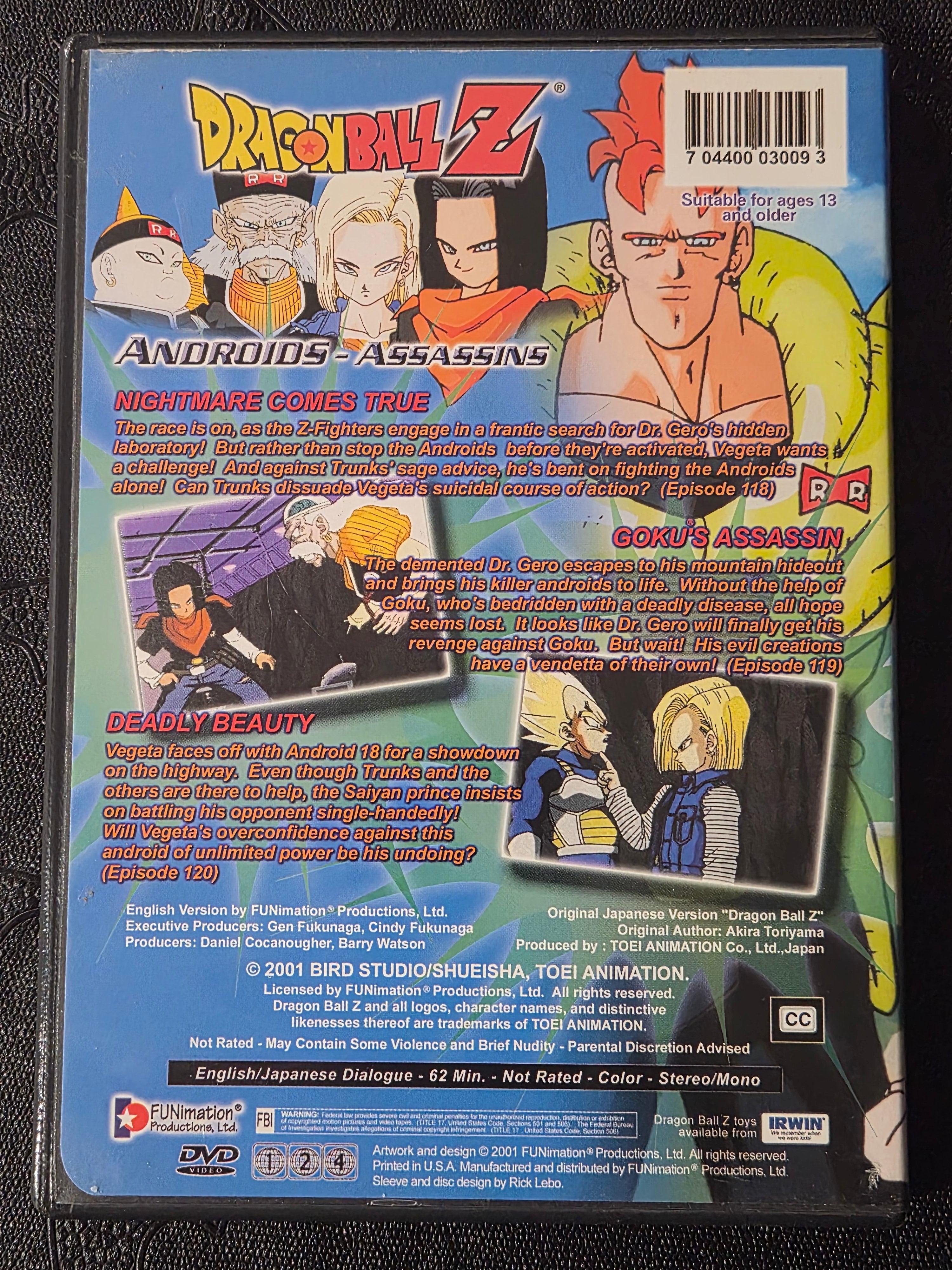Dragon Ball Z – Androids - Assassins DVD (2001) – Uncut English & Japanese