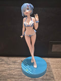 Banpresto EXQ Rem Figure – Re Starting Life in Another World – Blue Swimsuit Version – Prize Figure with Original Blue Base