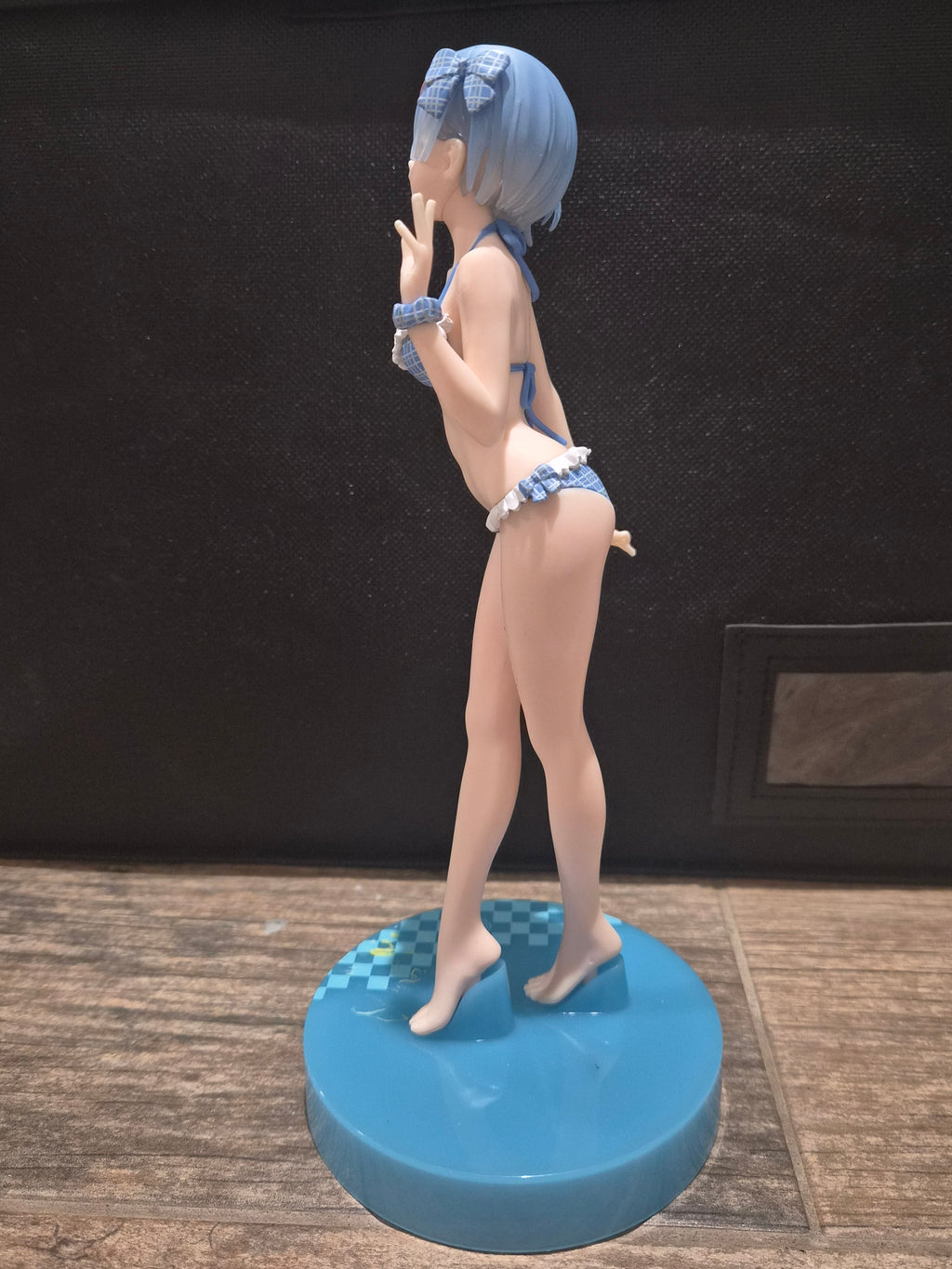 Banpresto EXQ Rem Figure – Re Starting Life in Another World – Blue Swimsuit Version – Prize Figure with Original Blue Base