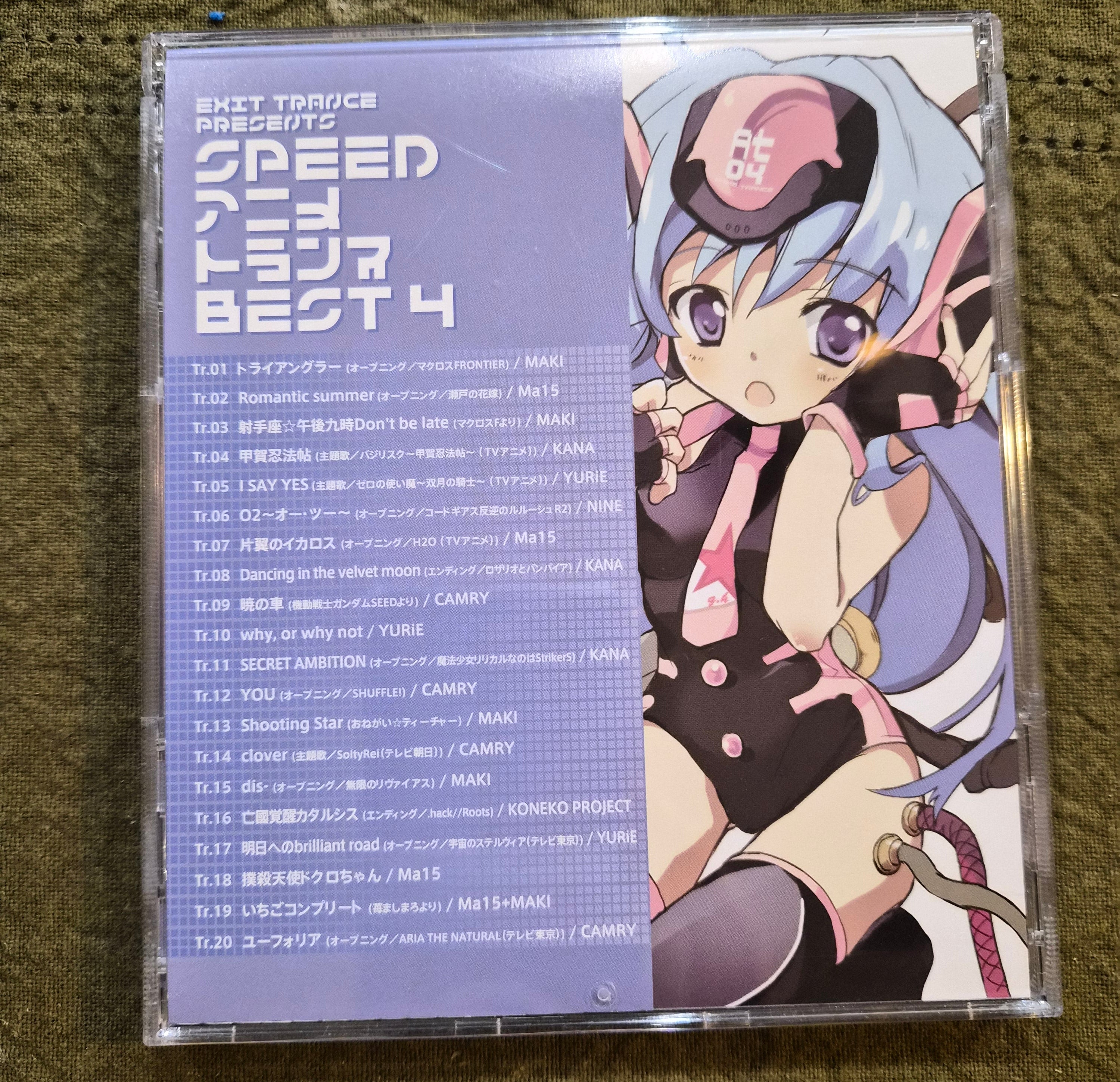 EXIT TRANCE PRESENTS SPEED アニメトランス BEST 4 – Japan Import CD – 2008 – Anime Trance Remix w/OBI