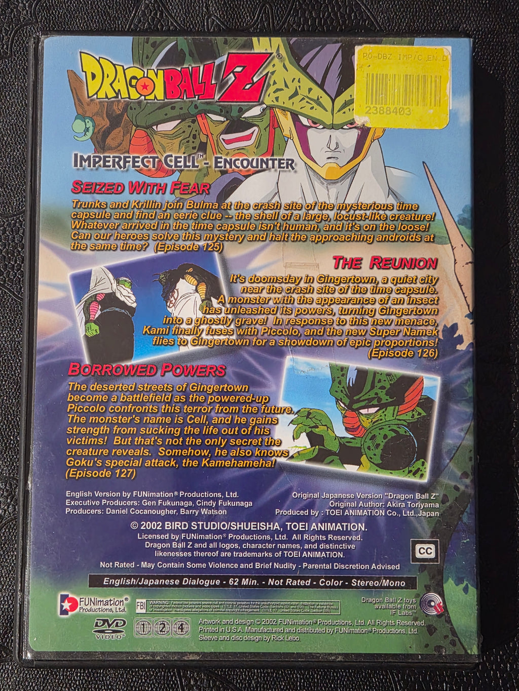 Dragon Ball Z – Imperfect Cell: Encounter DVD (2002) – Uncut English & Japanese