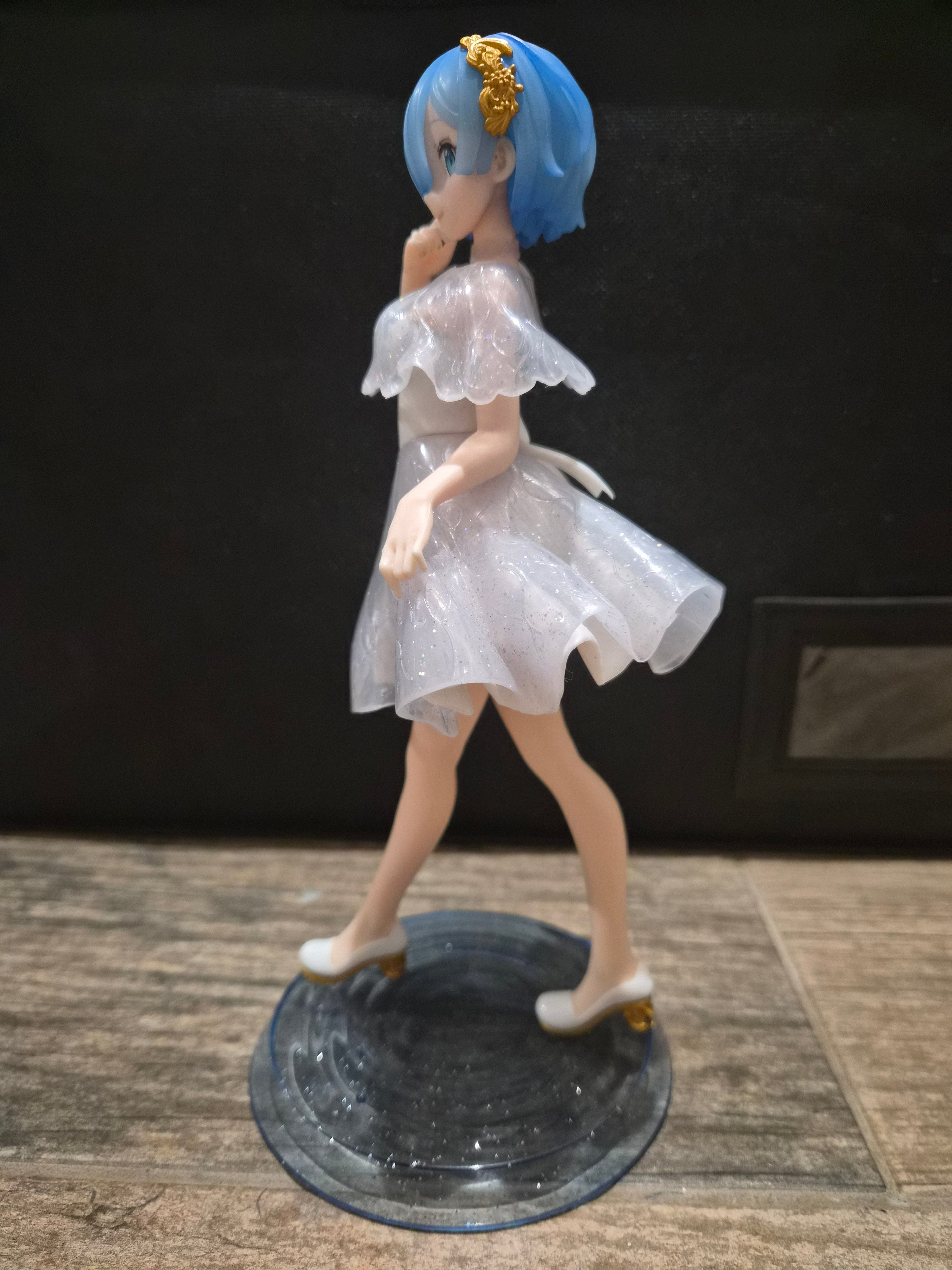 Banpresto Serenus Couture Rem Figure – Re Starting Life in Another World – 8" White Glittering Dress – Anime Prize Figure