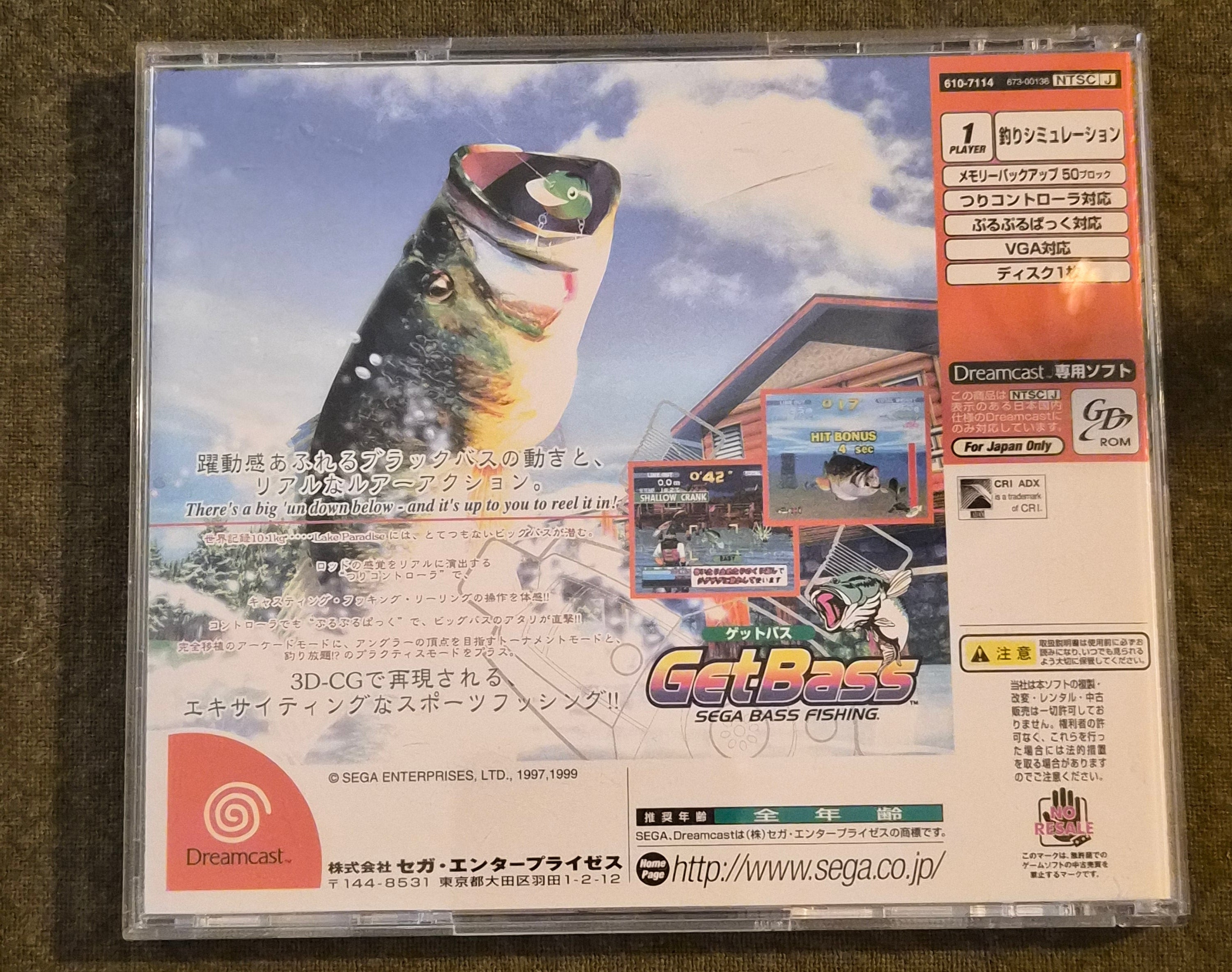 Get Bass: Sega Bass Fishing – Sega Dreamcast – NTSC-J Japan Import – Fishing Video Game