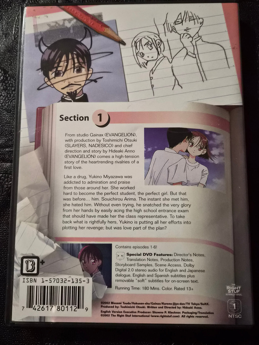 His and Her Circumstances Vol 1 Anime DVD Kare Kano 2002 Gainax Romance