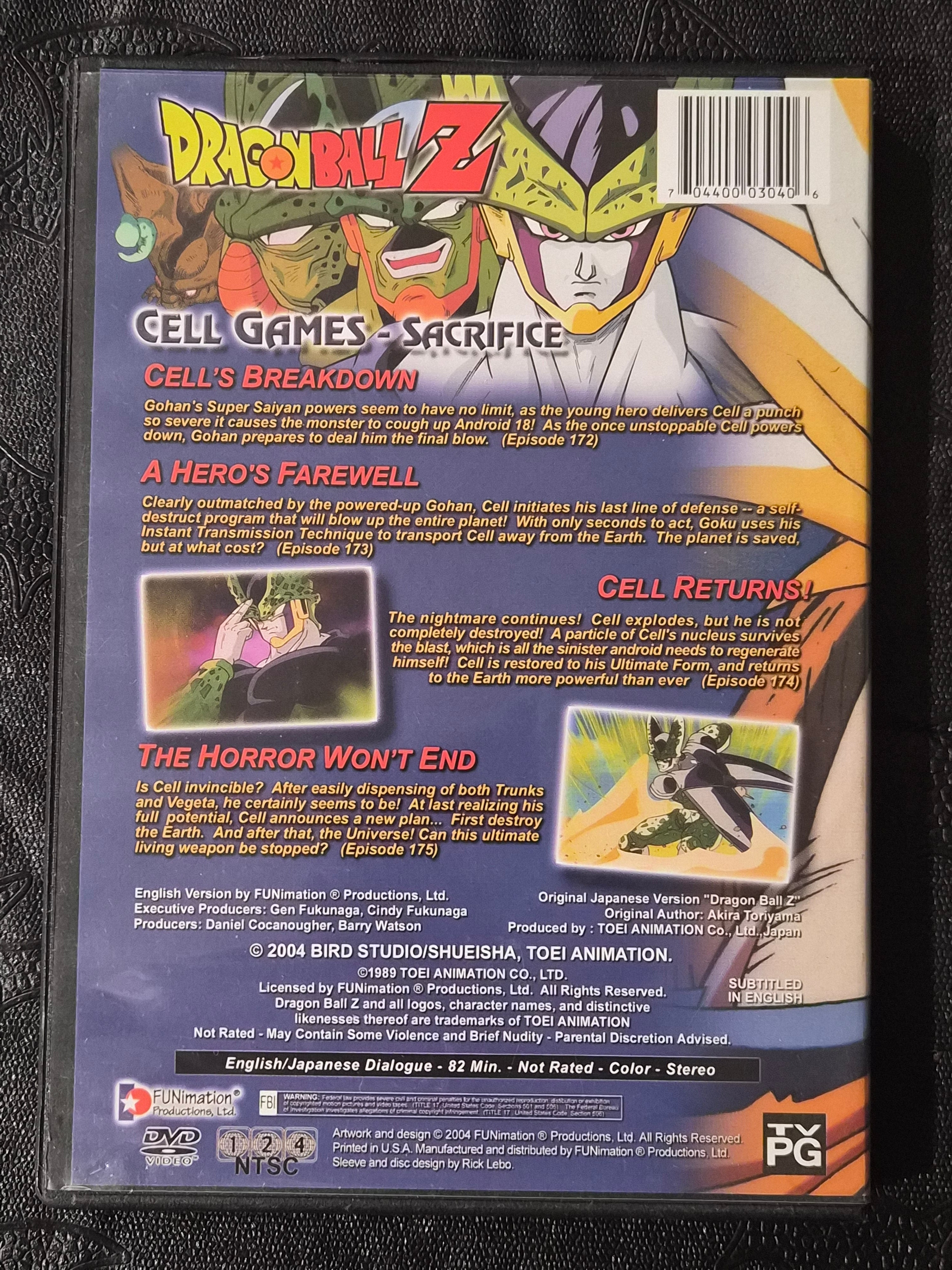 Dragon Ball Z – Cell Games: Sacrifice DVD (2004) – Uncut English & Japanese RARE