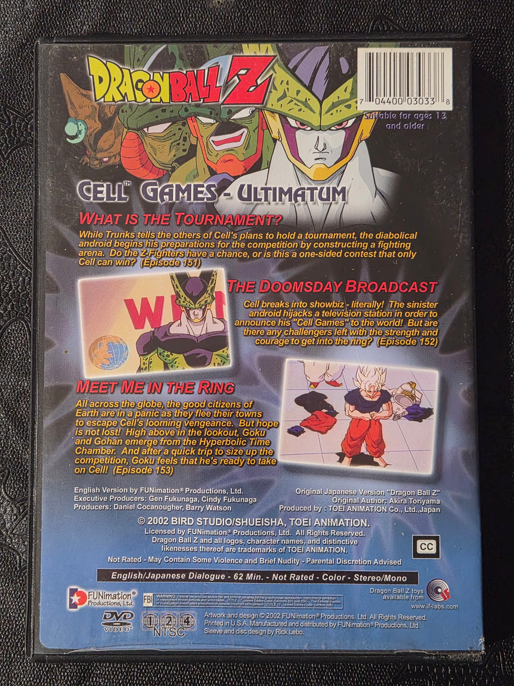 Dragon Ball Z – Cell Games: Ultimatum DVD (2002) – Uncut English & Japanese