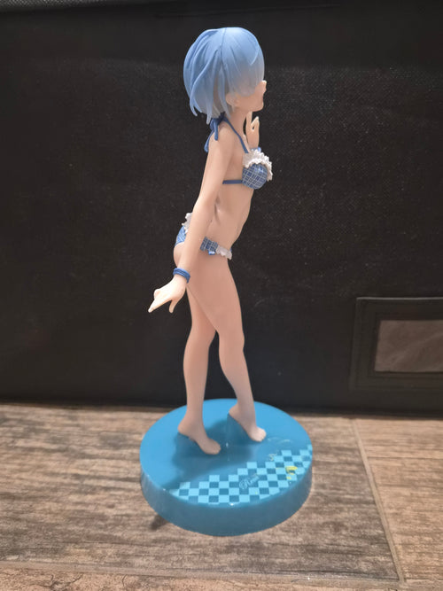 Banpresto EXQ Rem Figure – Re Starting Life in Another World – Blue Swimsuit Version – Prize Figure with Original Blue Base