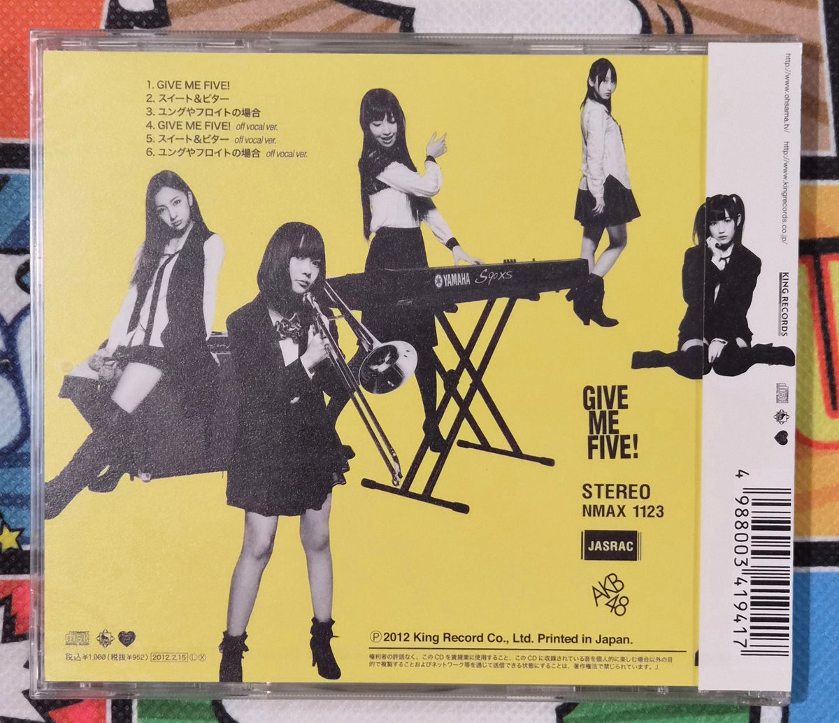 AKB48 – GIVE ME FIVE! Theater Edition CD – 2012 Japan J-Pop Idol Single – NMAX-1123 – New Sealed