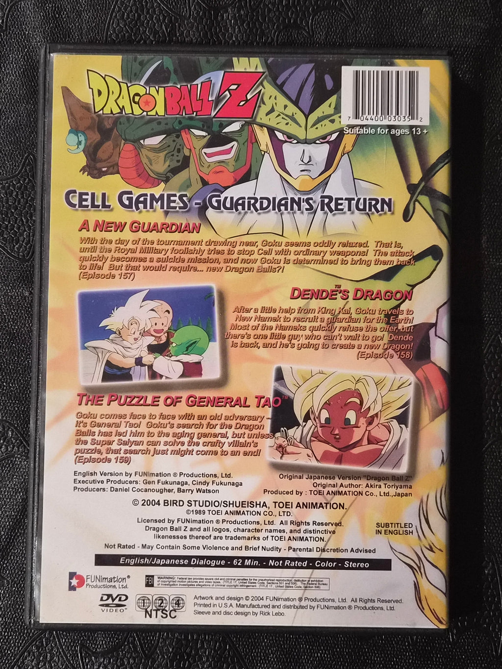 Dragon Ball Z – Cell Games: Guardian's Return DVD (2004) – Uncut English & Japanese