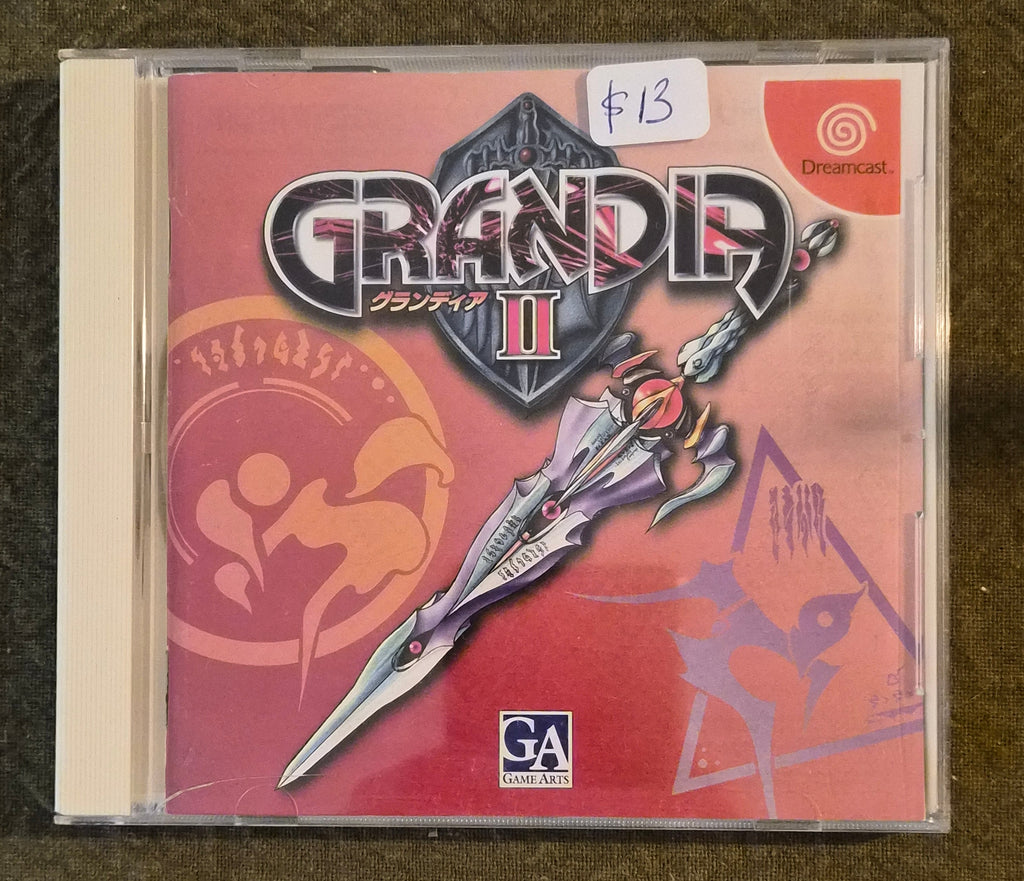 Grandia II – Sega Dreamcast – Japan Import NTSC-J – 2000 – Game Arts JRPG